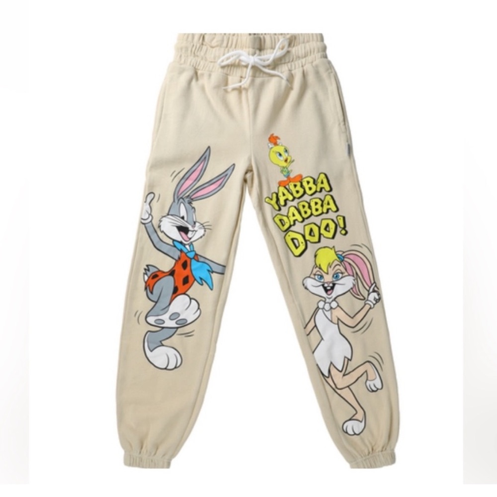 Yabba, Dabba Doo & Space Jam LOLA Tweety Bird Double Sided Sweatpants/ Joggers